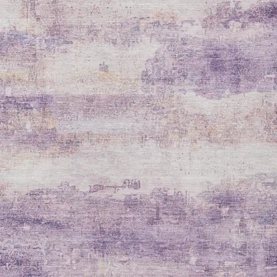 Lavender And Purple Abstract Washable Indoor Outdoor Area Rug Photo 6
