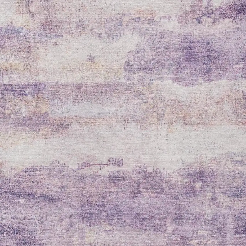 Lavender And Purple Abstract Washable Indoor Outdoor Area Rug Photo 9