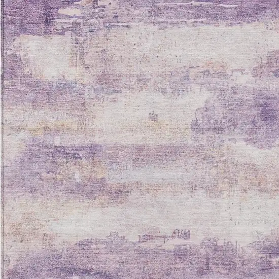 Lavender And Purple Abstract Washable Indoor Outdoor Area Rug Photo 5