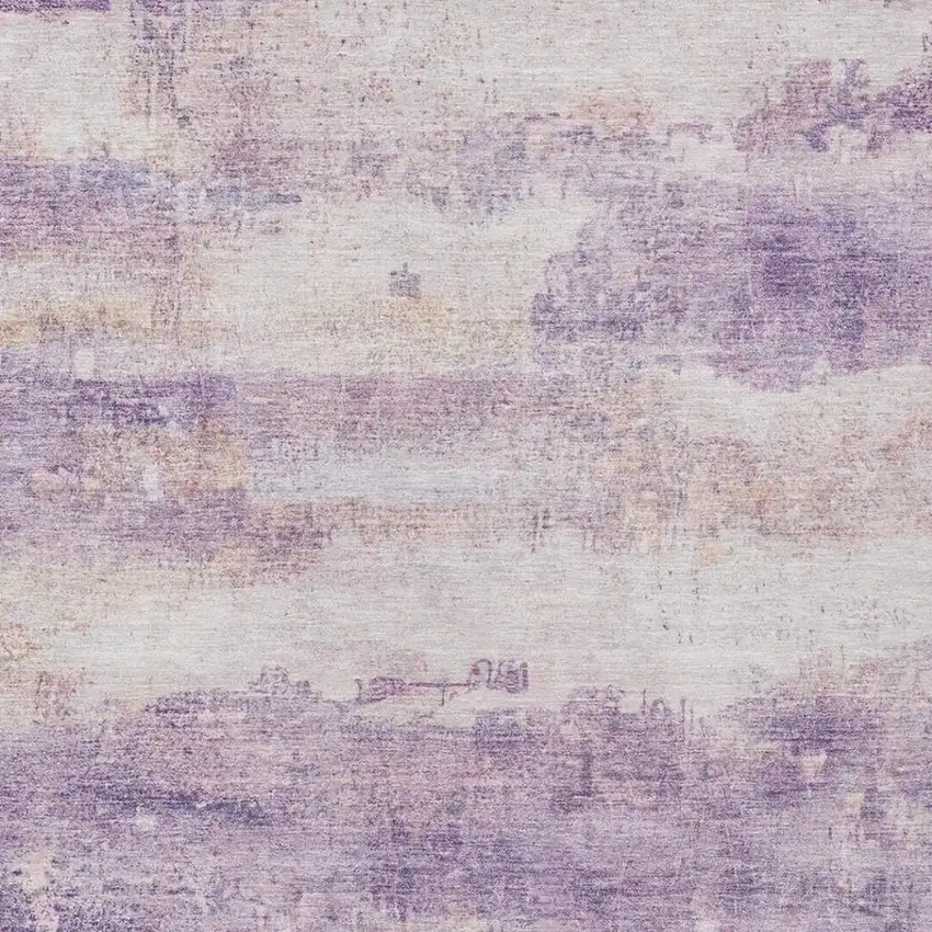Lavender And Purple Abstract Washable Indoor Outdoor Area Rug Photo 9