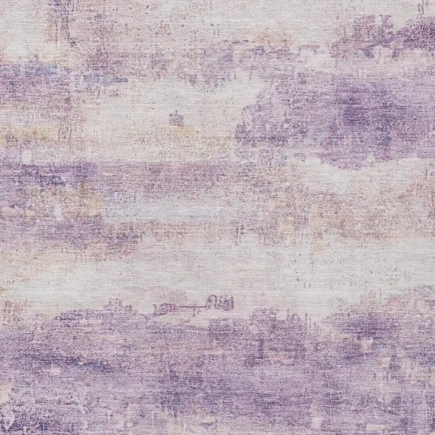 Lavender And Purple Abstract Washable Indoor Outdoor Area Rug Photo 3