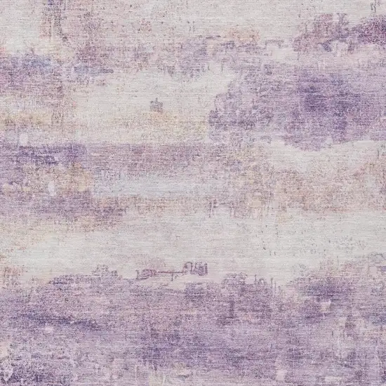 Lavender And Purple Abstract Washable Indoor Outdoor Area Rug Photo 3