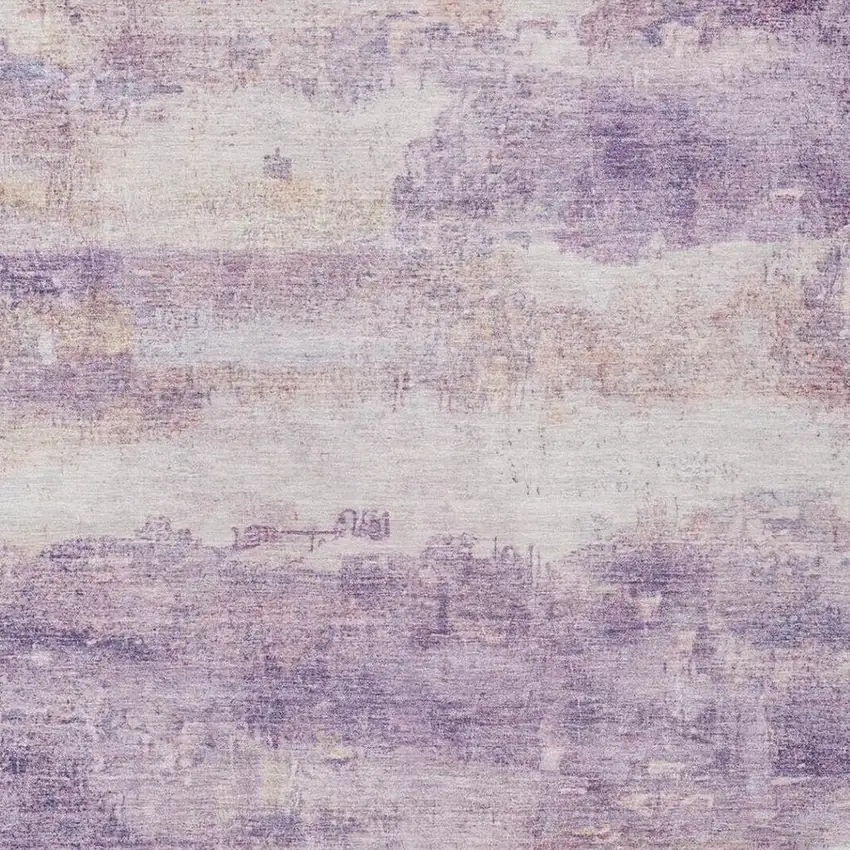 Lavender And Purple Abstract Washable Indoor Outdoor Area Rug Photo 3