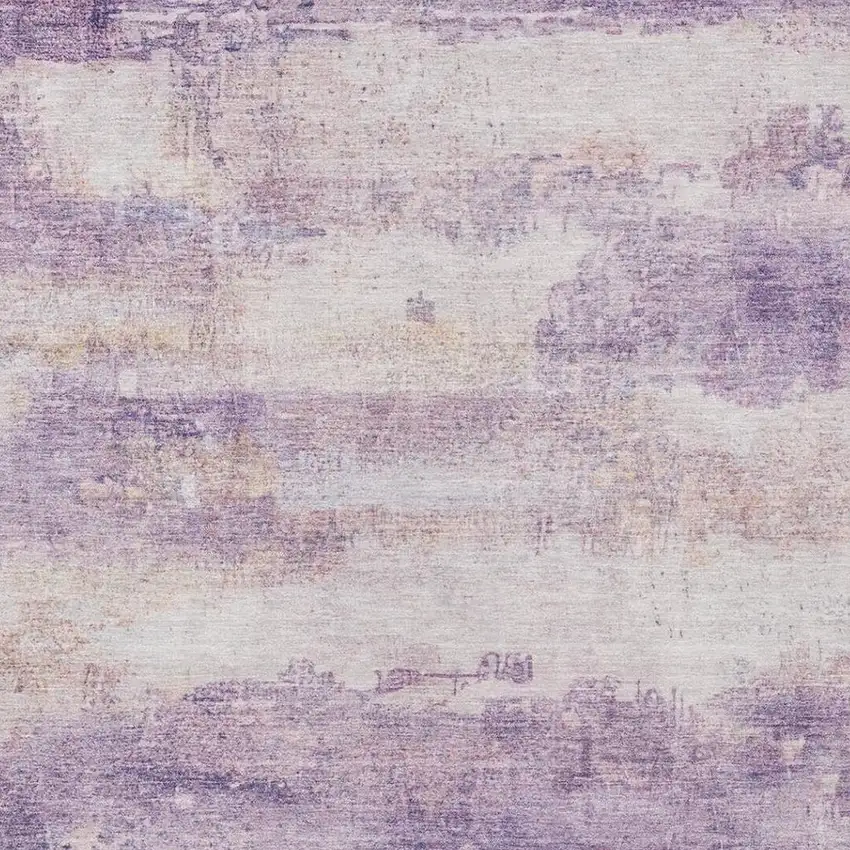 Lavender And Purple Abstract Washable Indoor Outdoor Area Rug Photo 5