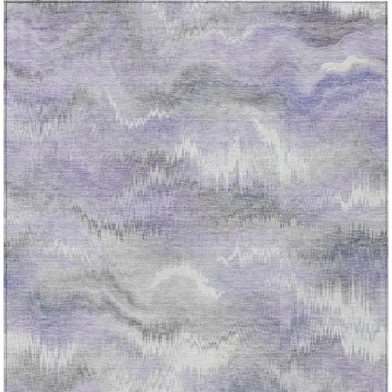 Lavender And Purple Abstract Washable Indoor Outdoor Area Rug Photo 3
