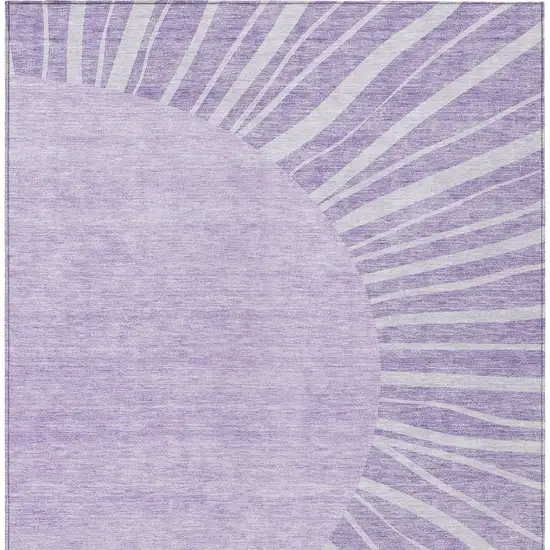 Lavender And Purple Abstract Washable Indoor Outdoor Area Rug Photo 7
