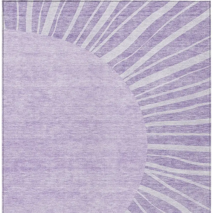Lavender And Purple Abstract Washable Indoor Outdoor Area Rug Photo 7