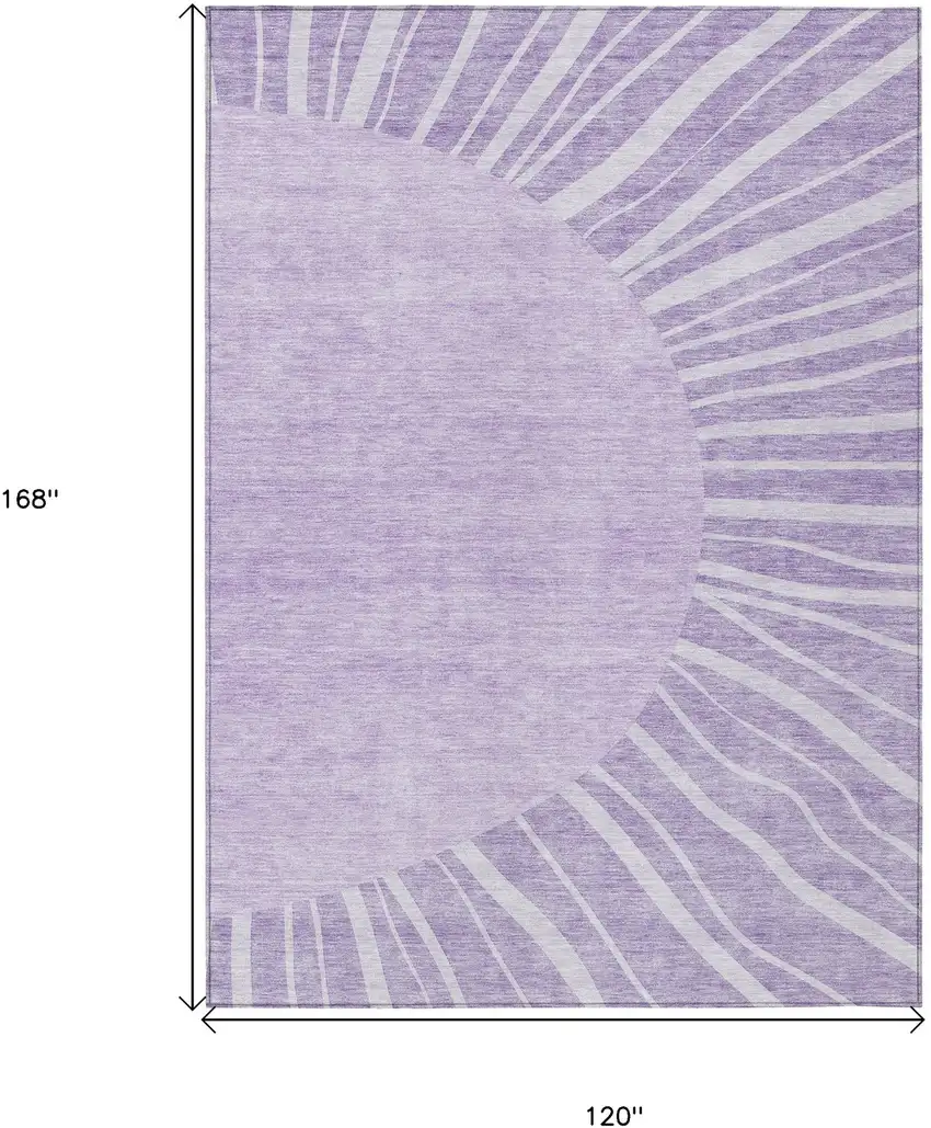 Lavender And Purple Abstract Washable Indoor Outdoor Area Rug Photo 3