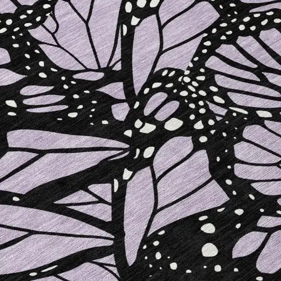 Lavender And Purple Animal Print Washable Indoor Outdoor Area Rug Photo 4