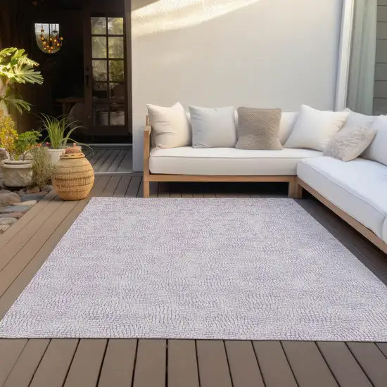 Lavender And Purple Geometric Washable Indoor Outdoor Area Rug Photo 9
