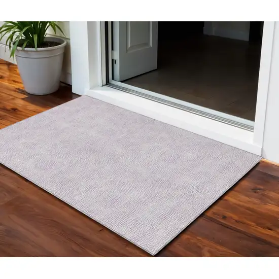 Lavender And Purple Geometric Washable Indoor Outdoor Area Rug Photo 1