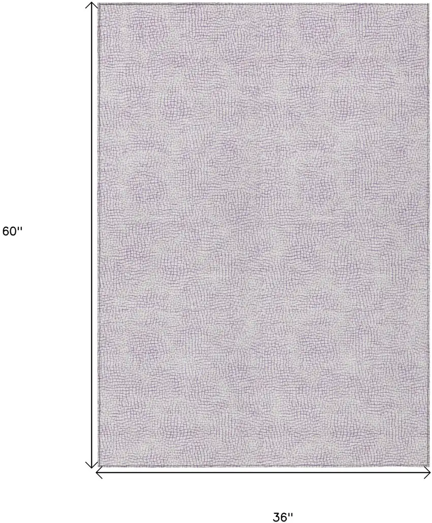 Lavender And Purple Geometric Washable Indoor Outdoor Area Rug Photo 6
