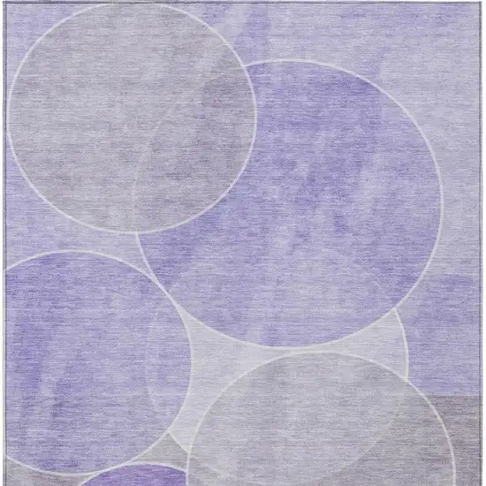 Lavender And Purple Geometric Washable Indoor Outdoor Area Rug Photo 4
