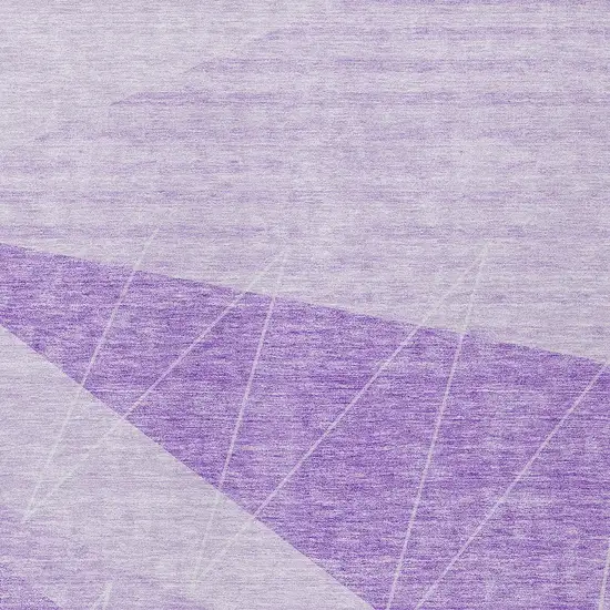 Lavender And Purple Geometric Washable Indoor Outdoor Area Rug Photo 3