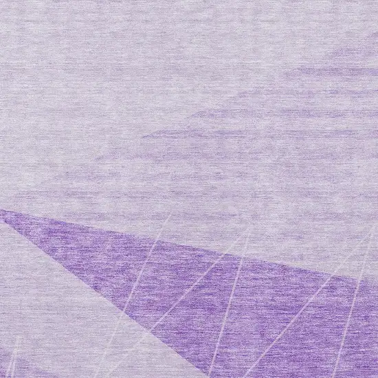 Lavender And Purple Geometric Washable Indoor Outdoor Area Rug Photo 3