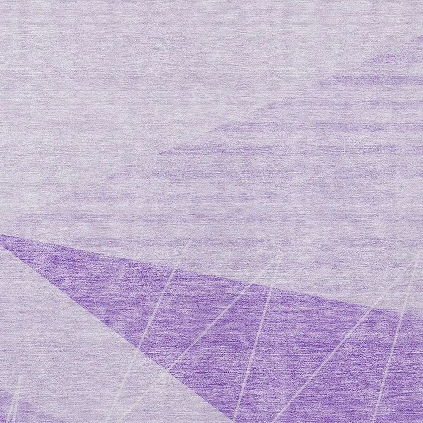 Lavender And Purple Geometric Washable Indoor Outdoor Area Rug Photo 3