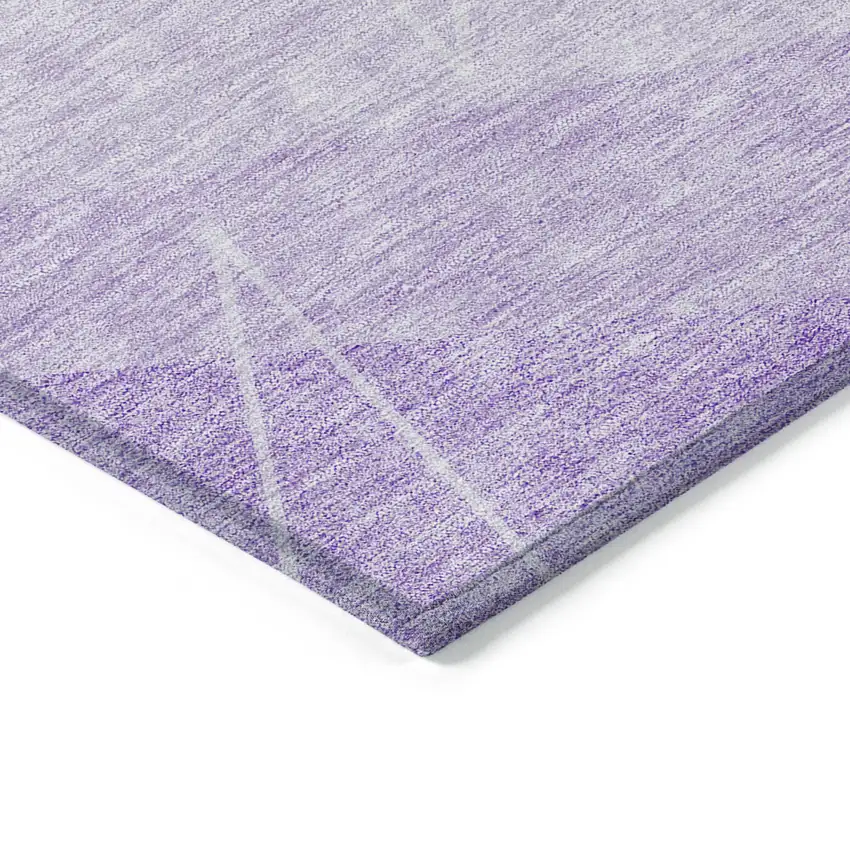Lavender And Purple Geometric Washable Indoor Outdoor Area Rug Photo 3