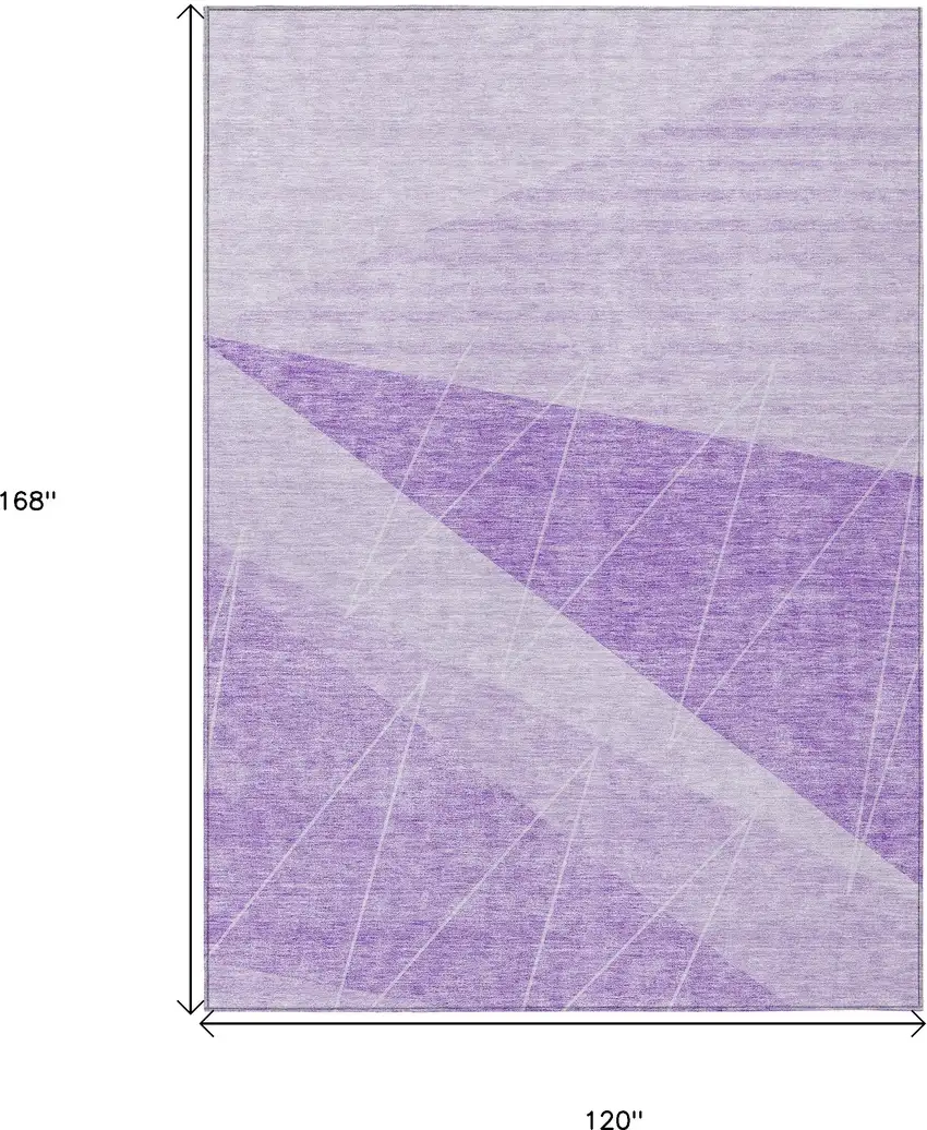 Lavender And Purple Geometric Washable Indoor Outdoor Area Rug Photo 3