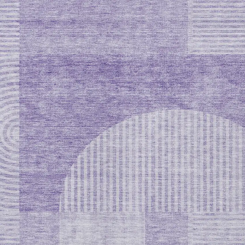Lavender And Purple Geometric Washable Indoor Outdoor Area Rug Photo 4