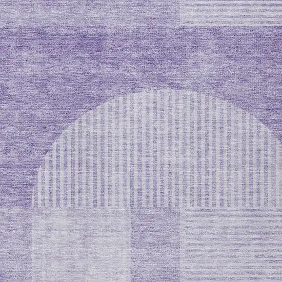 Lavender And Purple Geometric Washable Indoor Outdoor Area Rug Photo 5