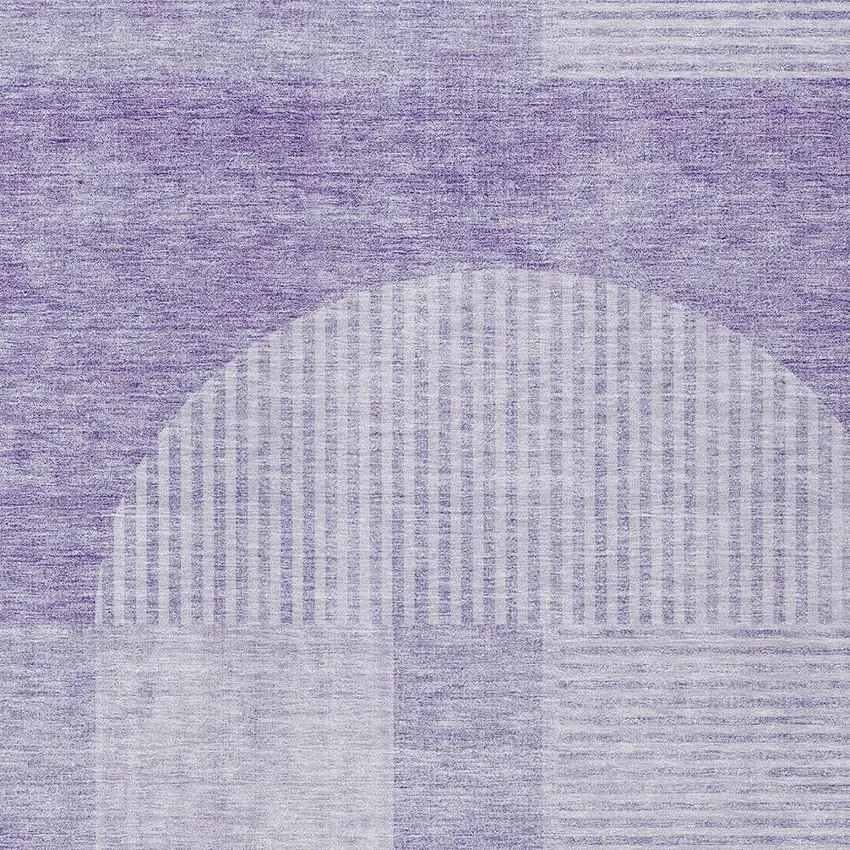 Lavender And Purple Geometric Washable Indoor Outdoor Area Rug Photo 5