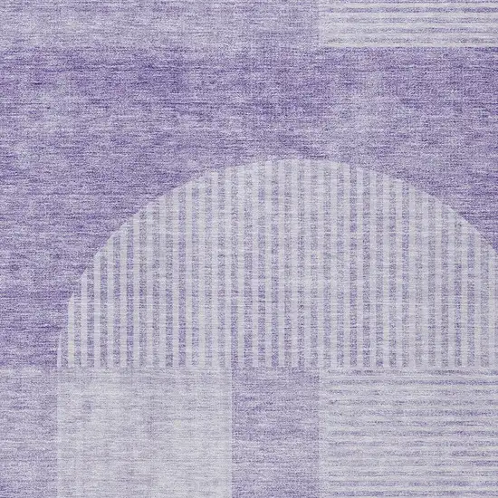 Lavender And Purple Geometric Washable Indoor Outdoor Area Rug Photo 4
