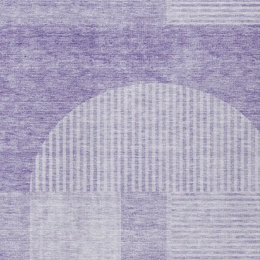 Lavender And Purple Geometric Washable Indoor Outdoor Area Rug Photo 4