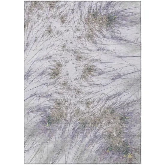 Lavender And Purple Oriental Washable Indoor Outdoor Area Rug Photo 1