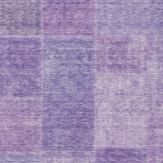 Lavender And Purple Patchwork Washable Indoor Outdoor Area Rug Photo 6