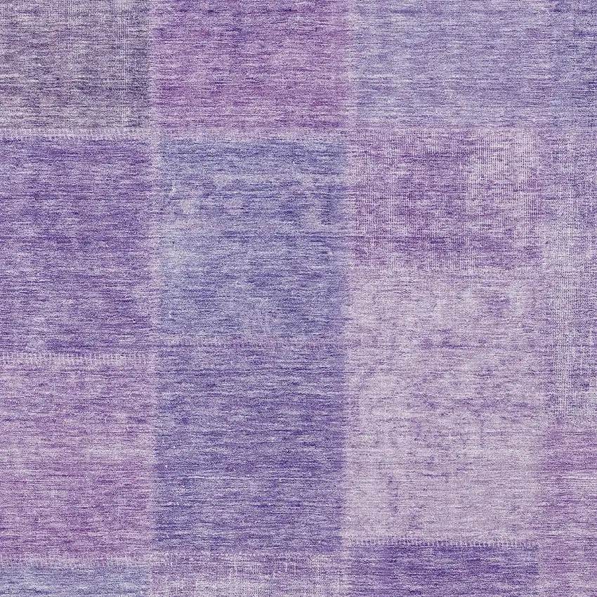 Lavender And Purple Patchwork Washable Indoor Outdoor Area Rug Photo 6
