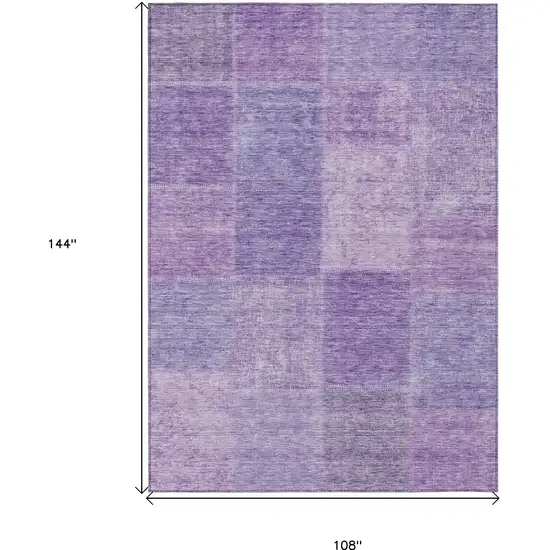 Lavender And Purple Patchwork Washable Indoor Outdoor Area Rug Photo 3