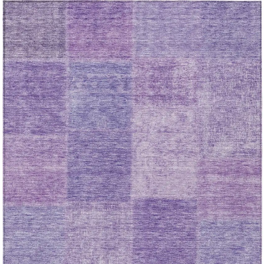 Lavender And Purple Patchwork Washable Indoor Outdoor Area Rug Photo 7