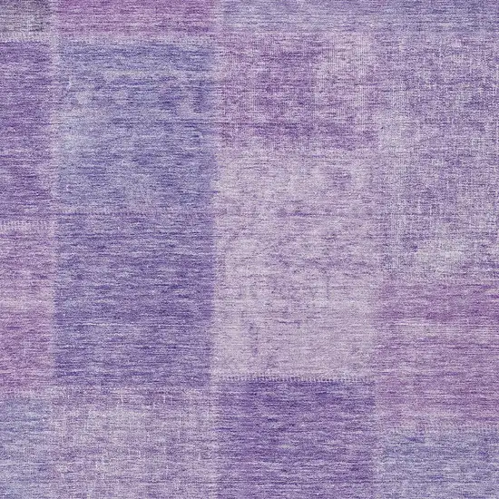 Lavender And Purple Patchwork Washable Indoor Outdoor Area Rug Photo 6