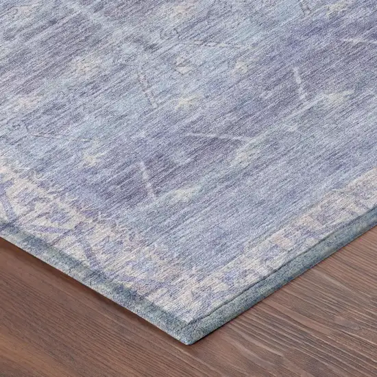 Lavender And Purple Tribal Washable Indoor Outdoor Area Rug Photo 5
