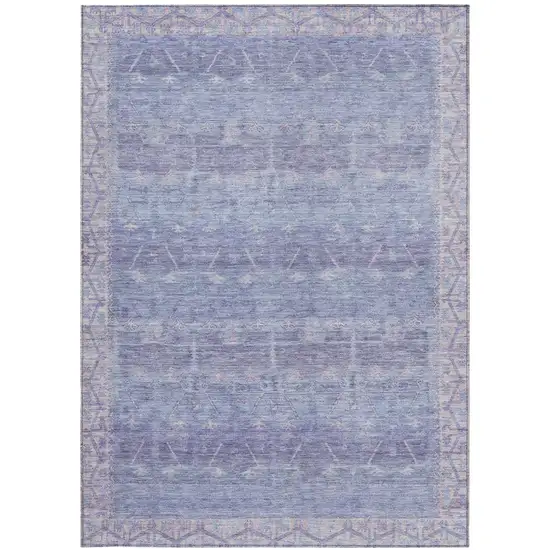 Lavender And Purple Tribal Washable Indoor Outdoor Area Rug Photo 4