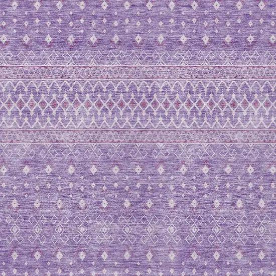 Lavender And Purple Tribal Washable Indoor Outdoor Area Rug Photo 4