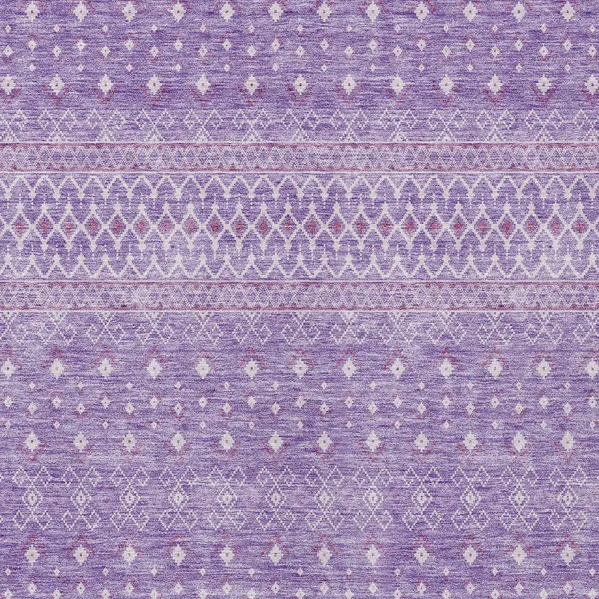 Lavender And Purple Tribal Washable Indoor Outdoor Area Rug Photo 4