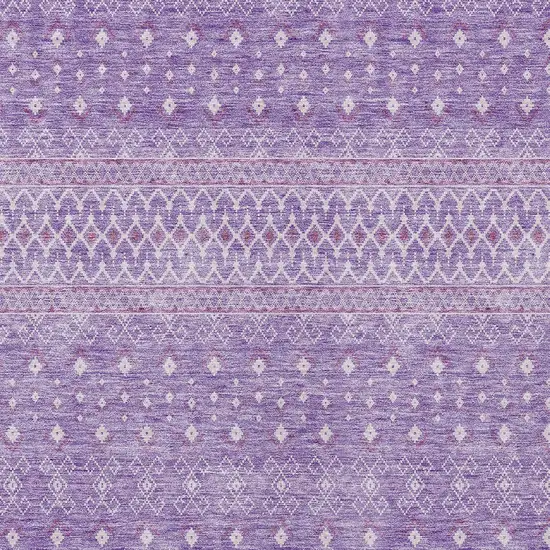 Lavender And Purple Tribal Washable Indoor Outdoor Area Rug Photo 4