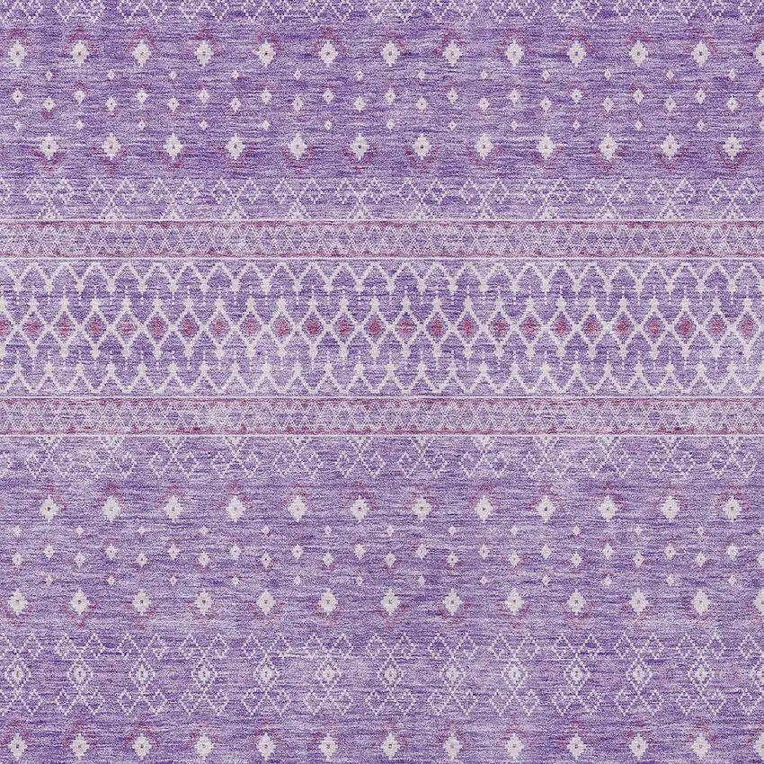 Lavender And Purple Tribal Washable Indoor Outdoor Area Rug Photo 4