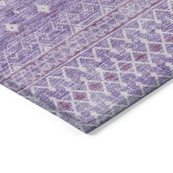 Lavender And Purple Tribal Washable Indoor Outdoor Area Rug Photo 2