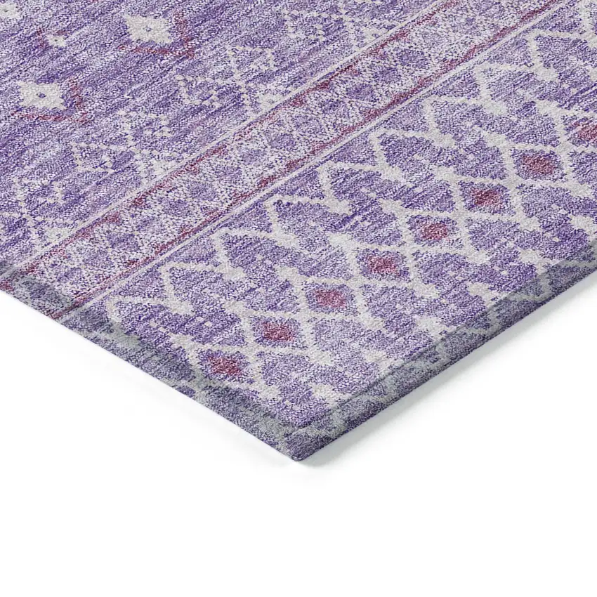 Lavender And Purple Tribal Washable Indoor Outdoor Area Rug Photo 2