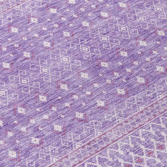 Lavender And Purple Tribal Washable Indoor Outdoor Area Rug Photo 3