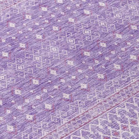 Lavender And Purple Tribal Washable Indoor Outdoor Area Rug Photo 3