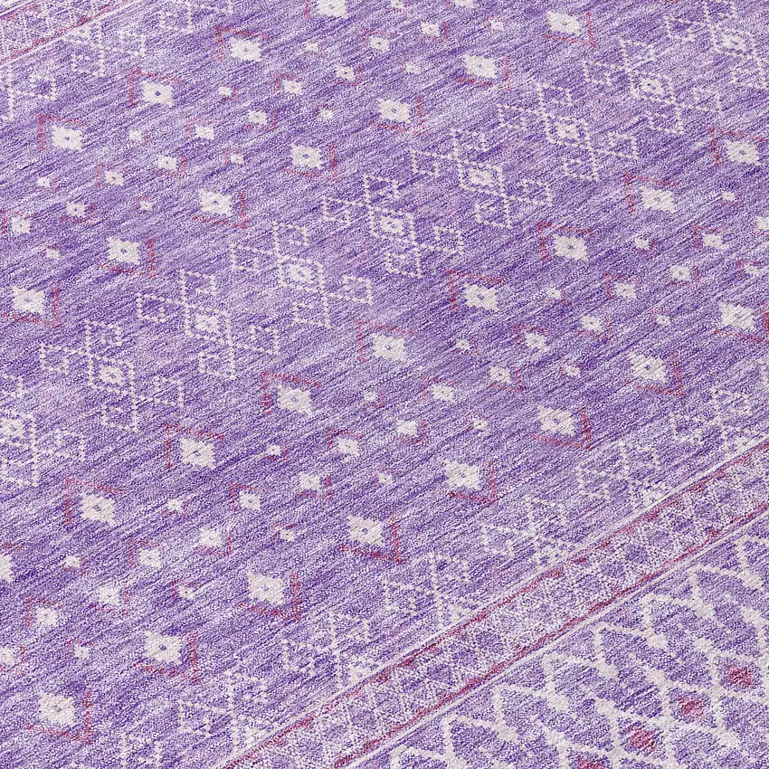 Lavender And Purple Tribal Washable Indoor Outdoor Area Rug Photo 3