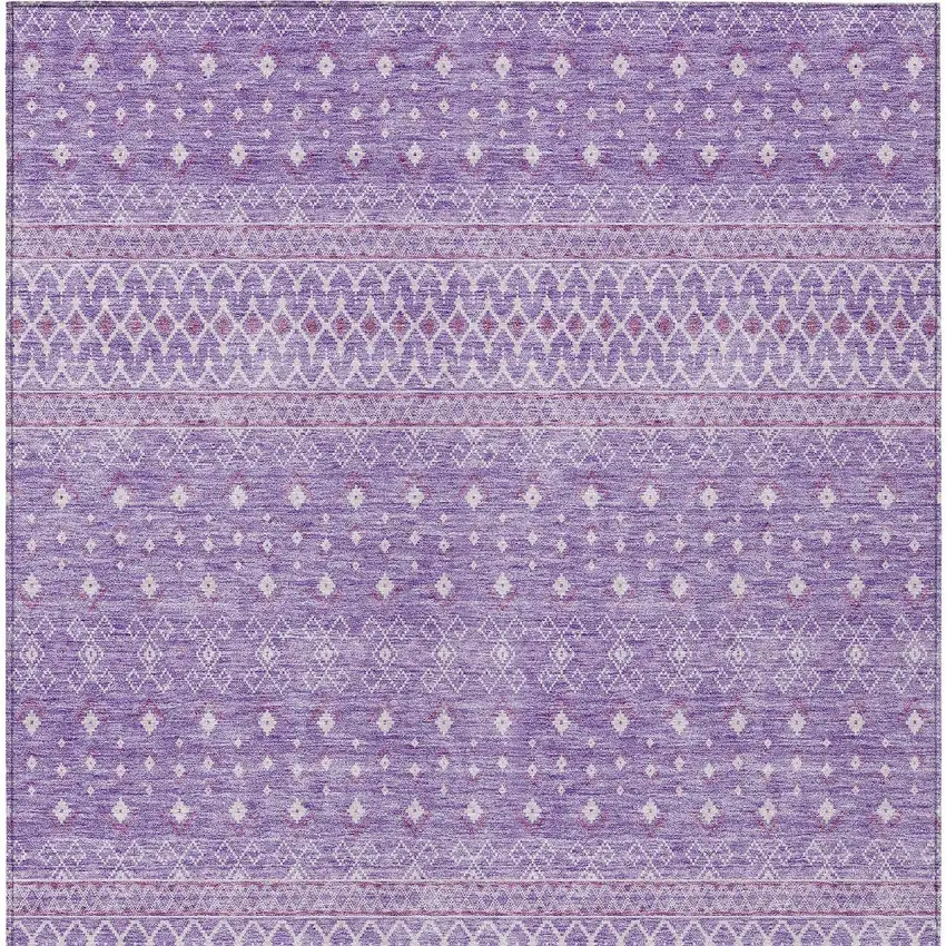 Lavender And Purple Tribal Washable Indoor Outdoor Area Rug Photo 7