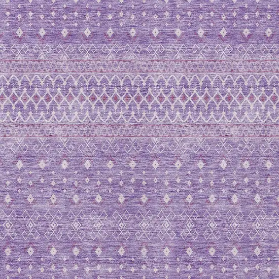 Lavender And Purple Tribal Washable Indoor Outdoor Area Rug Photo 6