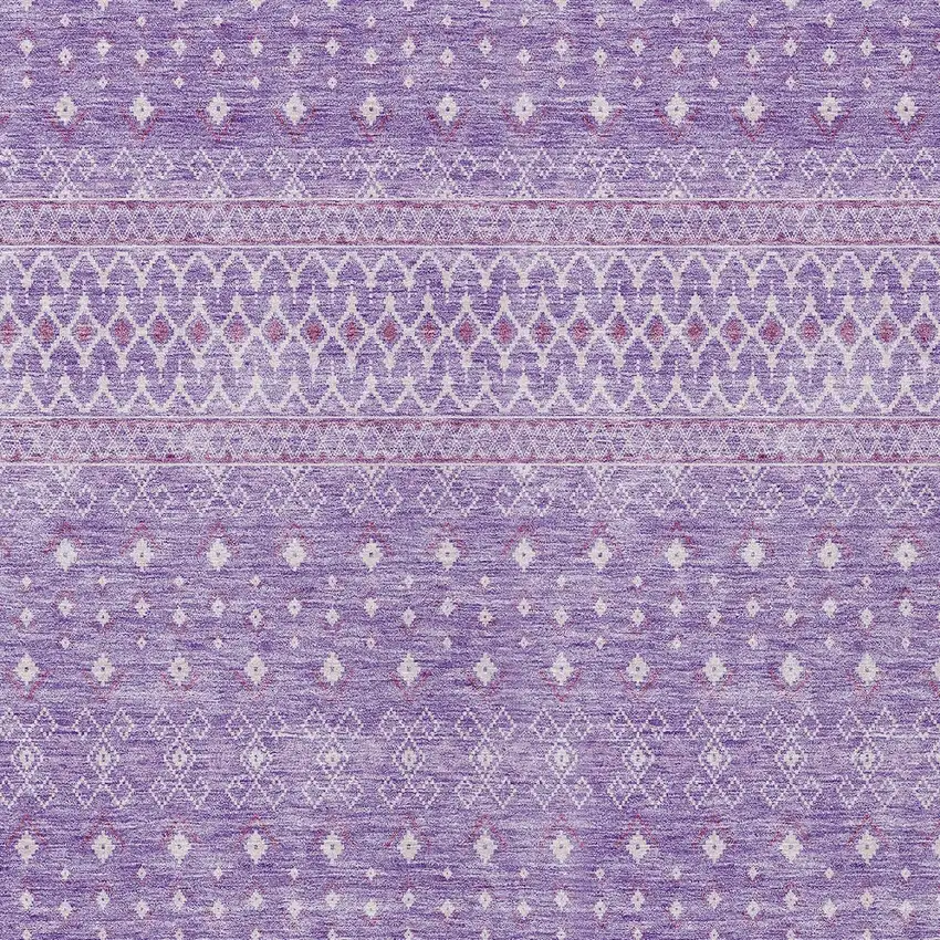 Lavender And Purple Tribal Washable Indoor Outdoor Area Rug Photo 6