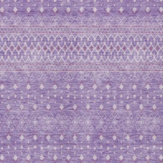 Lavender And Purple Tribal Washable Indoor Outdoor Area Rug Photo 4