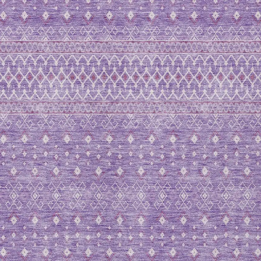 Lavender And Purple Tribal Washable Indoor Outdoor Area Rug Photo 4