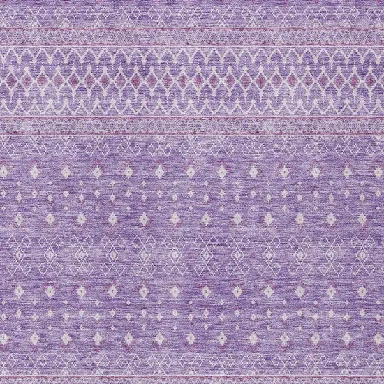 Lavender And Purple Tribal Washable Indoor Outdoor Area Rug Photo 4